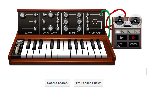 Google Honours Robert Moog's 78th Birthday with a Playable Analog Synth Keyboard and 4-Track Recorder